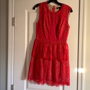 BCBG Maxazria Cocktail Dress - Coral